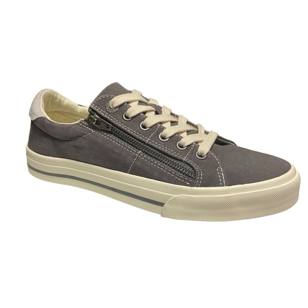 Taos Z Soul Womens 8.5 Graphite Light Gray Distressed Sneakers